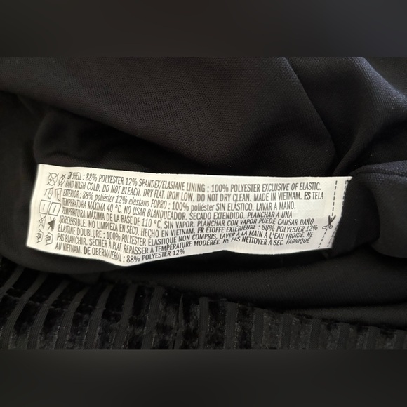 Forever 21 V Neck Dress Women’s Large Black Velvet Ribbed Bodycon Lined New - Picture 3 of 6